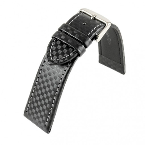 Czarny pasek do zegarka z tworzywa 01660118S-18mm