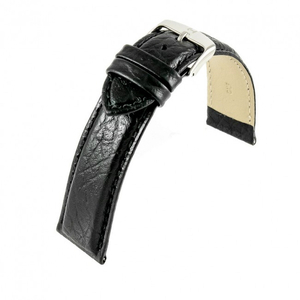 Czarny pasek do zegarka skórzany 00190118S-19mm