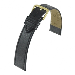 Czarny pasek do zegarka skórzany 5250118G-18mm
