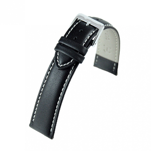 Czarny pasek do zegarka skórzany 5470118S-18mm