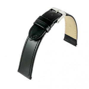 Czarny pasek do zegarka skórzany 01680120S-18mm