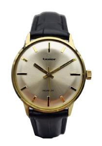 Złoty 14K, męski, szwajcarski zegarek BEIER 