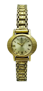 Złoty damski, unikatowy zegarek CYMA ze złotą bransoletą