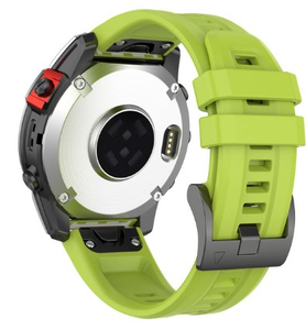 Zielony pasek silikonowy (zamiennik) do zegarka GARMIN 22 mm