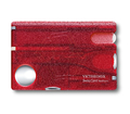 Victorinox SwissCard Nailcare 0.7240.T Czerwona transparentna SwissCard ze szklanym pilniczkiem do paznokci 07240T