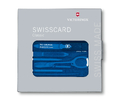 Victorinox SwissCard Classic 0.7122.T2 Niebieska transparentna SwissCard z 10 funkcjami 07122T2