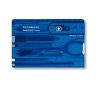 Victorinox SwissCard Classic 0.7122.T2 Niebieska transparentna SwissCard z 10 funkcjami 07122T2