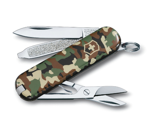 Nóż Victorinox Classic SD 0.6223.94 Mały scyzoryk z nożyczkami i śrubokrętem camouflage 0622394