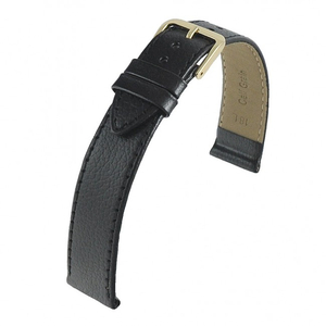 Czarny pasek do zegarka skórzany 525L0118S-18mm