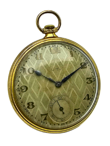 Pozłacany zegarek kieszonkowy zachowany w ORYGINALE