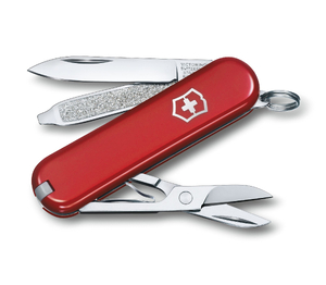 Nóż Victorinox Classic SD 0.6223 Mały czerwony scyzoryk z nożyczkami i śrubokrętem 06223