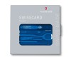 Victorinox SwissCard Classic 0.7122.T2 Niebieska transparentna SwissCard z 10 funkcjami 07122T2