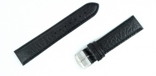 Czarny pasek do zegarka skórzany 00190118S-19mm
