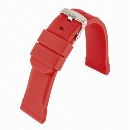Czerwony pasek do zegarka silikonowy 00100620S-24mm