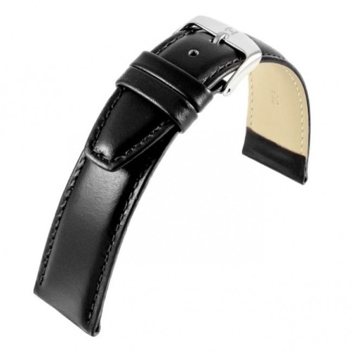Czarny pasek do zegarka skórzany 0077L0118S-18mm