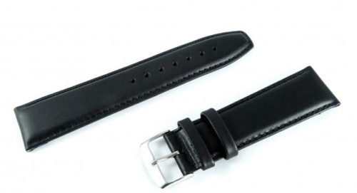 Czarny pasek do zegarka skórzany 0077L0118S-18mm