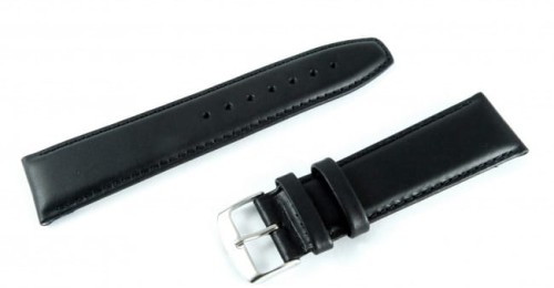 Czarny pasek do zegarka skórzany 00770118S-18mm