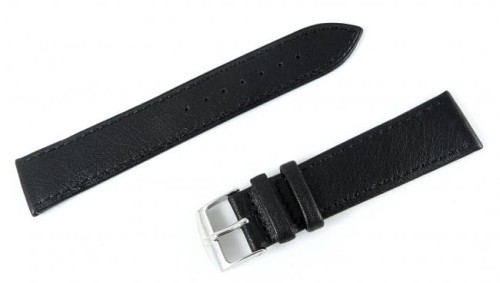 Czarny pasek do zegarka skórzany 45230120S-12mm