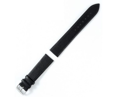 Czarny pasek do zegarka skórzany 45230120S-12mm