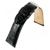 Czarny pasek do zegarka skórzany ORYGINALNY ALIGATOR 0050118S-18mm