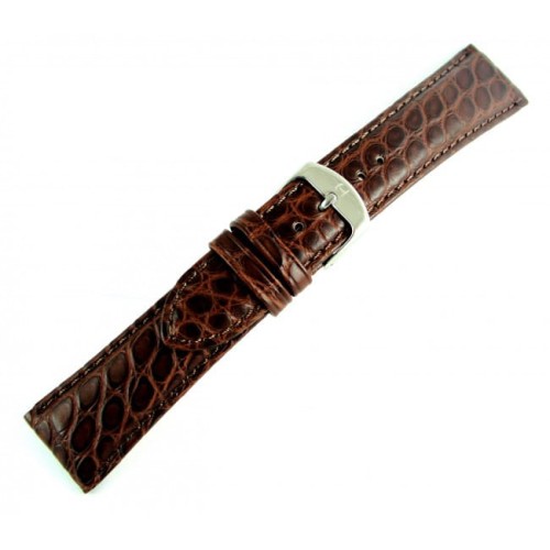 Brązowy pasek do zegarka skórzany ORYGINALNY ALIGATOR 0050218S-20mm