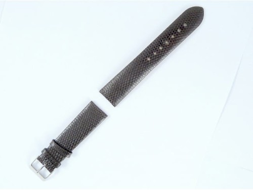 Brązowy pasek do zegarka skórzany ORYGINALNA JASZCZURKA 00760218S-18mm