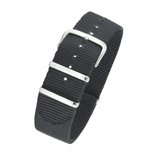 Czarny pasek parciany NATO 5101000118S-16mm