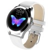 Zegarek RUBICON SMARTWATCH Damski Bluetooth srebrny na białym pasku
