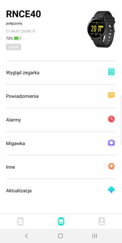 Zegarek RUBICON SMARTWATCH Męski Bluetooth niebieski silikon