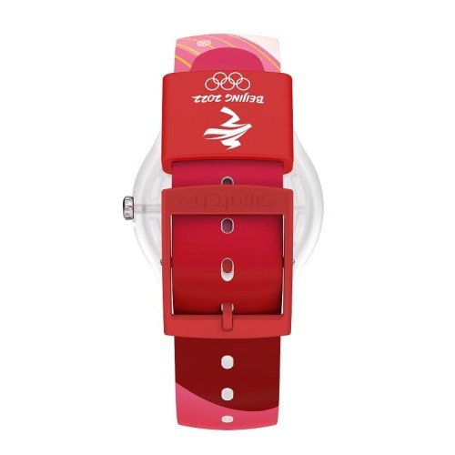 Zegarek Swatch SO29Z105 NEW GENT RED RIVERS AND MOUNTAINS Beijing 2022