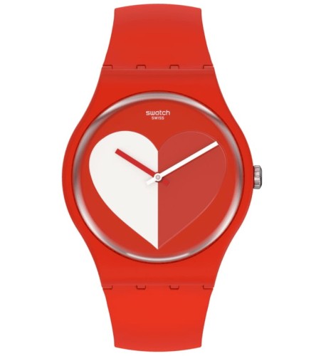 Zegarek Swatch SO29Z112 NEW GENT HALF <3 WHITE Valentine's Day