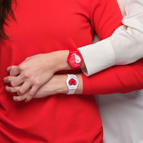 Zegarek Swatch SO29Z112 NEW GENT HALF <3 WHITE Valentine's Day