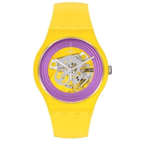 Zegarek Swatch SO29J100 NEW GENT PURPLE RINGS YELLOW