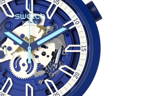 Zegarek Swatch SB01N102 BIG BOLD 47 mm  ISWATCH BLUE