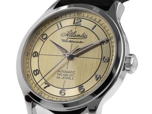 Zegarek Atlantic 53780.41.39BK Worldmaster Incabloc 537804139BK