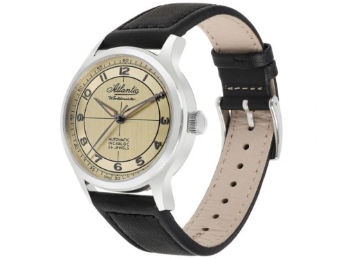 Zegarek Atlantic 53780.41.39BK Worldmaster Incabloc 537804139BK