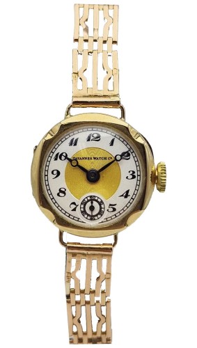Damski złoty 14kt unikatowy szwajcarski Zegarek TAVANES WATCH  z lat 30