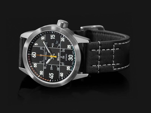 Zegarek Xicorr Mistral czarny z pomarańczowym sekundnikiem X0602