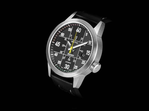 Zegarek Xicorr Mistral czarny z żółtym sekundnikiem X0603
