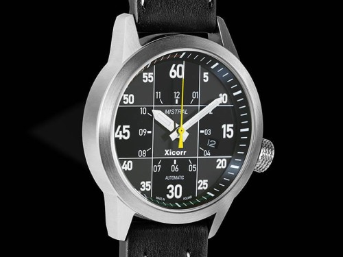 Zegarek Xicorr Mistral czarny z żółtym sekundnikiem X0603