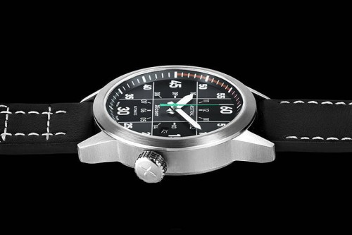 Zegarek Xicorr Mistral czarny z zielonym sekundnikiem X0604