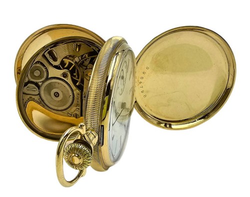 ZŁOTY ELGIN 14K - kieszonkowy zegarek - STAN IDEALNY