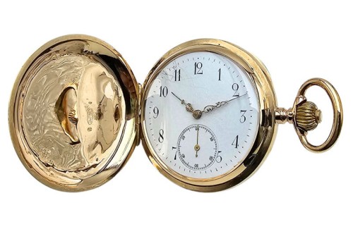 ZŁOTY KIESZONKOWY KRYTY GLASHUTTE SYSTEM 14K LOKATA