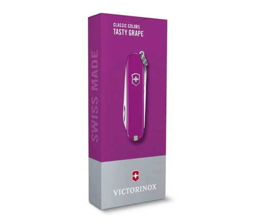 Nóż Victorinox Classic SD 0.6223.52G Mały fioletowy scyzoryk z nożyczkami i śrubokrętem 0622352G
