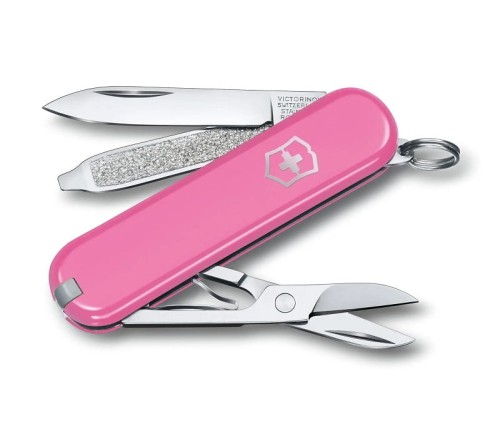 Nóż Victorinox Classic SD 0.6223.51G Mały różowy scyzoryk z nożyczkami i śrubokrętem 0622351G