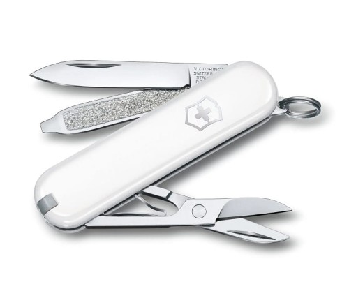 Nóż Victorinox Classic SD 0.6223.7G Mały biały scyzoryk z nożyczkami i śrubokrętem 062237G