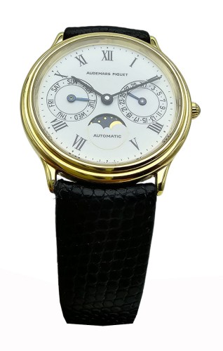 Męski ZŁOTY AUDEMAR PIGUET Multicalendar z lat 80tych AUTOMATIC! Stan PERFEKCYJNY złoty 18k