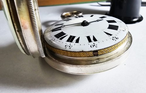 UNIKATOWY SREBRNY używany - Kieszonkowy XVIII W,  Watykański Szpindlak