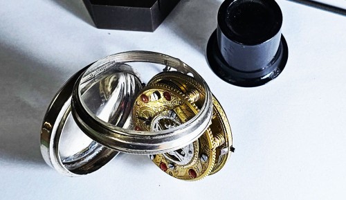 UNIKATOWY SREBRNY używany - Kieszonkowy XVIII W,  Watykański Szpindlak