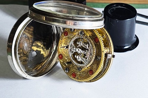 UNIKATOWY SREBRNY używany - Kieszonkowy XVIII W,  Watykański Szpindlak